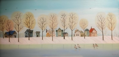 Prodej obrazu Život u jezera od malířky Teresy Pelican