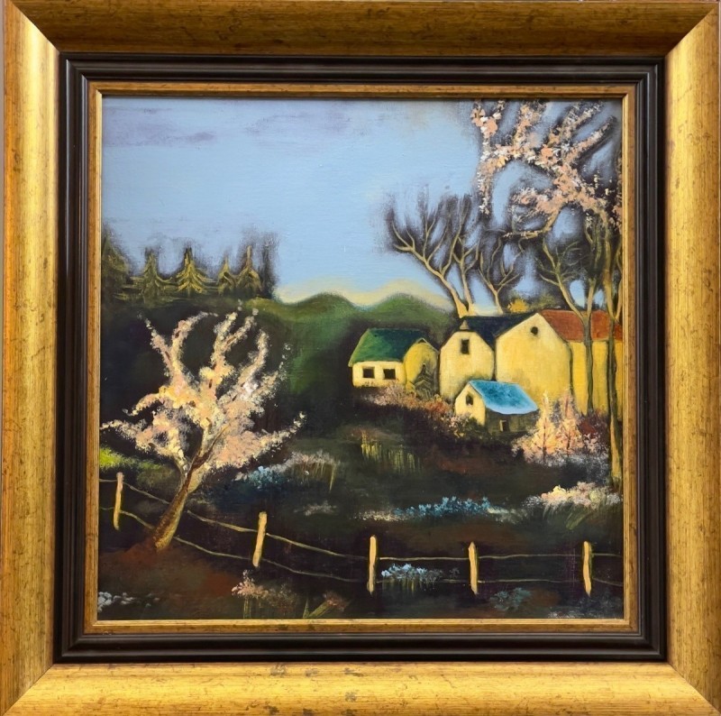 Little houses and apple trees